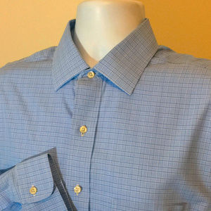 BROOKS BROTHERS Regent Blue Check Dress Shirt